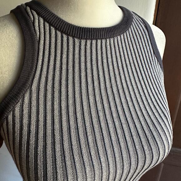 PRETTY GARBAGE | Dolls Kill Sun Ray Ribbed High Neck Bodycon Dress | Small - Picture 3 of 7